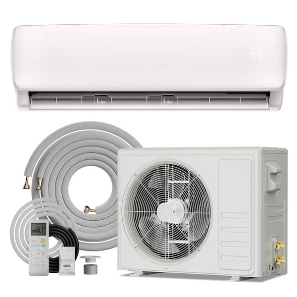 9,000 BTU 19 SEER2 Ductless Mini Split Heat Pump, Easy-Install Design with 10 ft. Lines - 115 Volt
