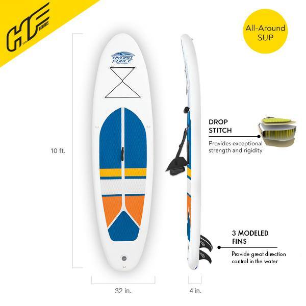 thumbnail image 2 of Lixada Inflatable SUP-Board SUP-Board Aufblasbares Stand Up Paddle Set Incl Zubehoer Fussschlaufe Paddel Pumpe Rucksack 320 83 15 Cm Tragbar Und Aufblasbar Fuer Surfen Angeln Touren Schnorcheln Und Mehr S059y0sa 2 of 11