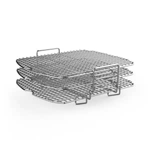 3-Stackable Tray Silver Dehydrator Stand