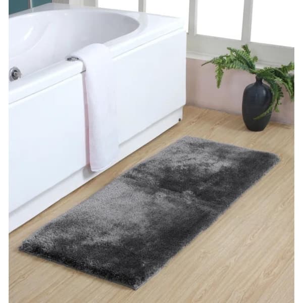 Ashburn 21 in. x 54 in. Gray Rectangle Bath Runner Rug