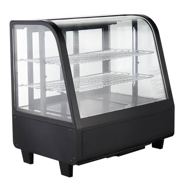 3.5 cu. ft. Commercial Countertop Refrigerator Display Case in Black