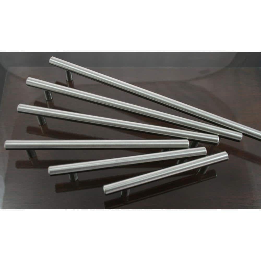 Melrose Brushed Nickel Cylindrical Bar Pull with Mounting Hardware