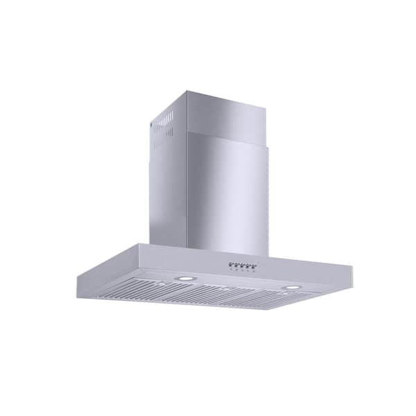 Hauslane 30-Inch Wall Mount Touch Control T-Shaped Range Hood with Sta