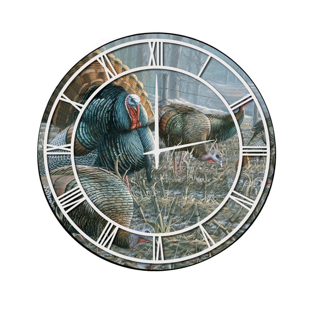 Spring Strut Full Coverage Art and White Numbers Imaged Wall Clock