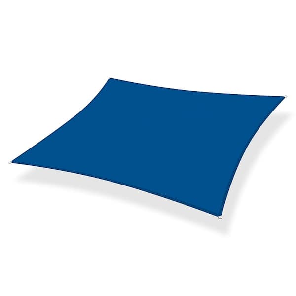 Shade&Beyond 12 ft. x 16 ft. 185 GSM Blue Rectangle Sun Shade Sail, for Patio Garden and Swimming Pool