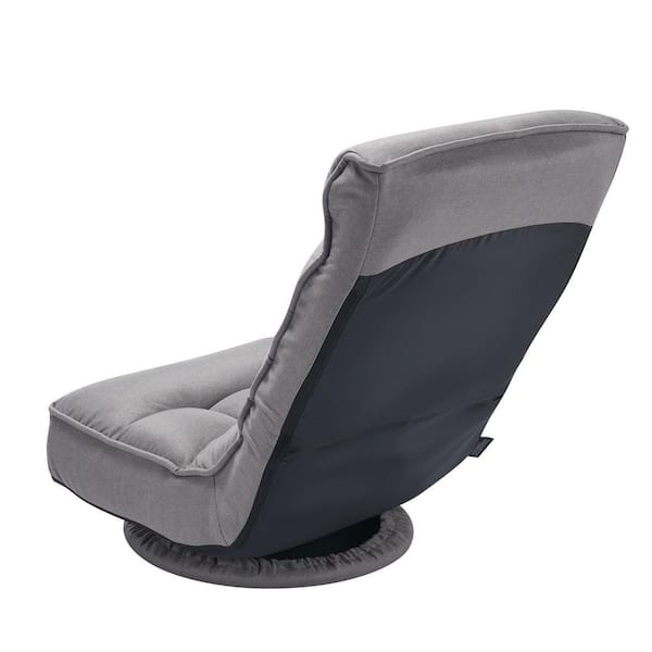 SVOPES Swivel Floor Gaming Chair, 360° Rotating Reclining Chair with Adjustable Backrest and Lumbar Support, Folding Video Sofa