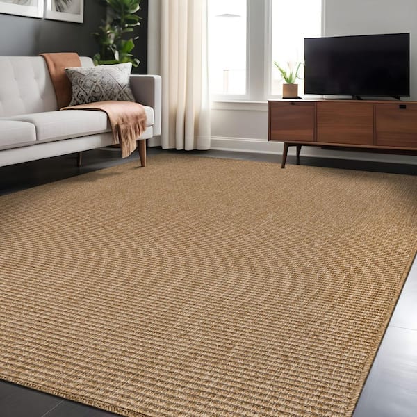 Beverly Rug Terra Fiber Easy Jute Natural 4 ft. x 6 ft. Solid
