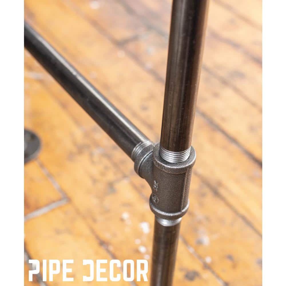 Black Heavy Duty Iron Pipe Table Leg Set for Coffee and End Tables