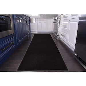 Solid Euro Black 26 in. x 16 ft. Your Choice Length Stair Runner