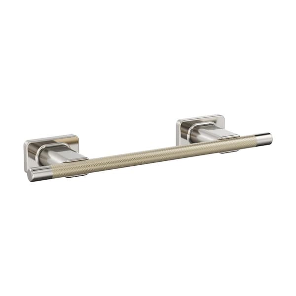 Amerock Esquire 9 in. Wall Mounted Towel Bar in Polished Nickel/Golden Champagne