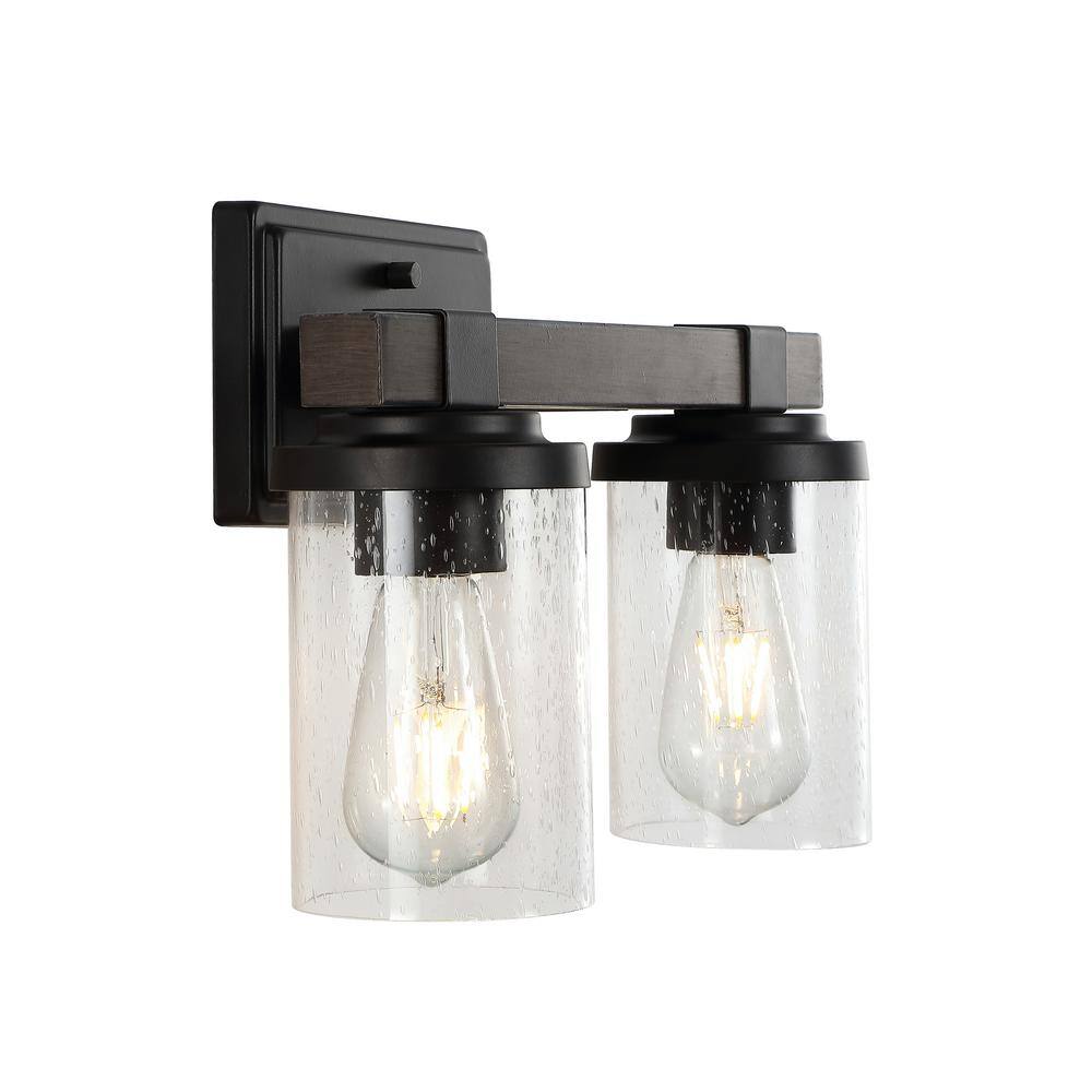 Bungalow 15" Oil-Rubbed Bronze Glass Vanity Light