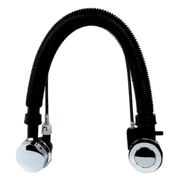 Unbranded Echo Cable Action Bath Drain and Overflow Kit in Chrome