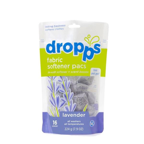 Unbranded 16-Count Lavender Dropps Fabric Softener Pack (Case of 6)