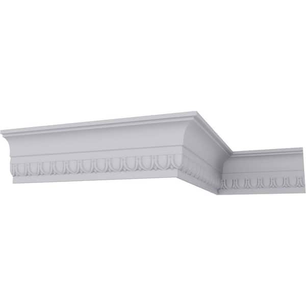 Ekena Millwork SAMPLE - 3-1/8 in. x 12 in. x 6 in. Polyurethane Egg and Dart Crown Moulding