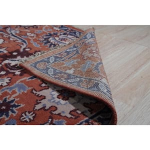Rust 6 ft. x 9 ft. Hand-Knotted Wool Traditional Sultanabad Rug Area Rug