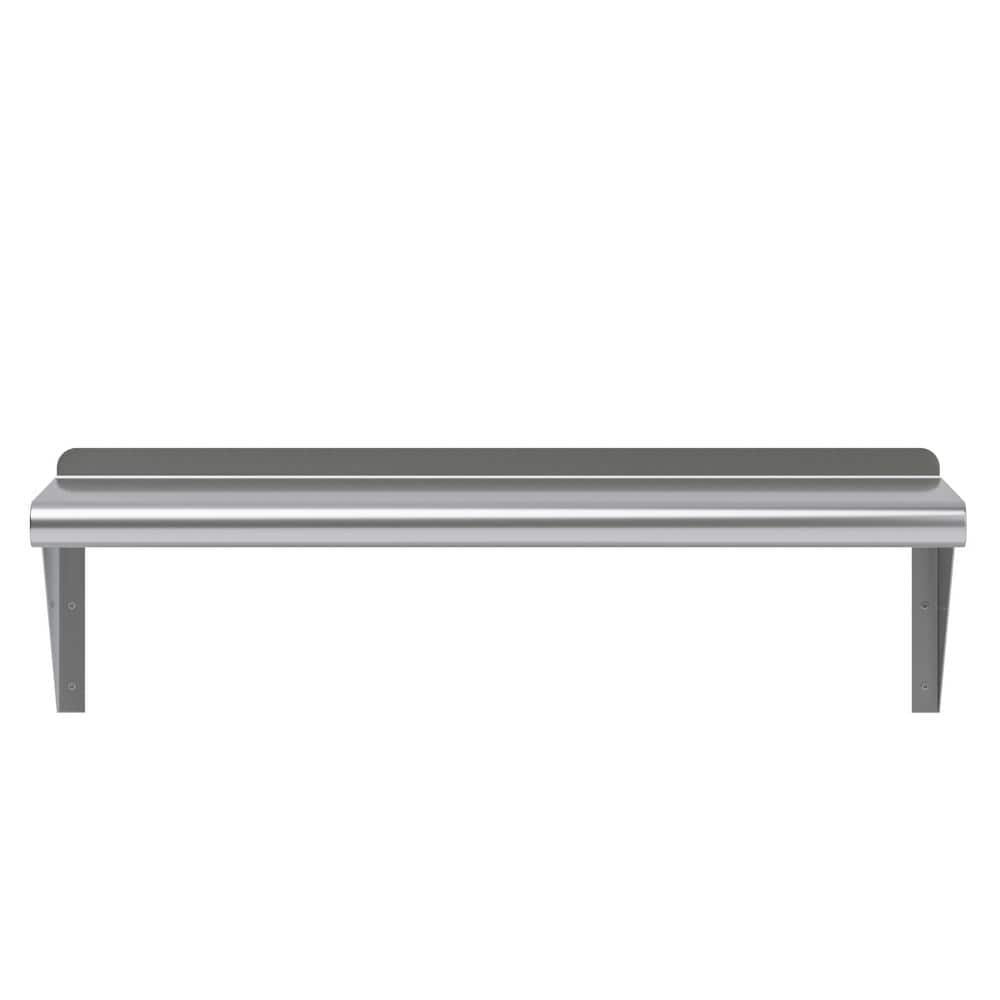 30" Stainless Steel Wall Shelf with Brackets for Kitchen and Garage