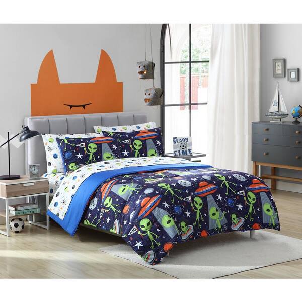 Reviews for Kute Kids 4 Piece Far Out Galaxy Queen Sheet Set Pg 1 The Home Depot