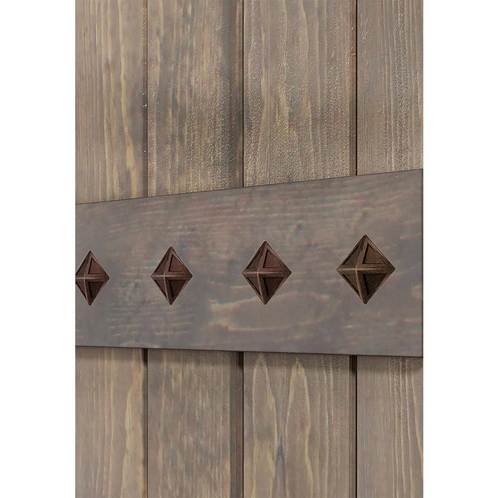 Smoky Gray Solid Wood Mid-Century Modern 24" x 84" Barn Door Slab