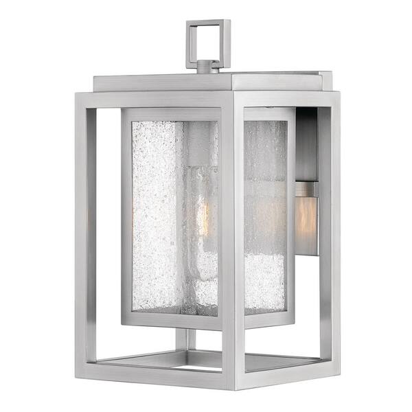HINKLEY - Hinkley Republic Small Outdoor Wall Mount Lantern, Satin Nickel