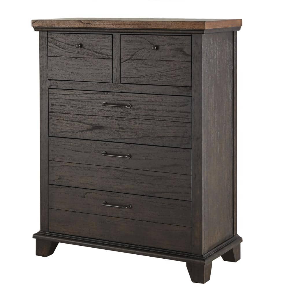 Steve Silver Bear Creek 5-Drawer Brown Chest of Drawer (42 in. Depth x 19 in. Width x 52 in. Height), Chocolate/Honey -  BC950CTB