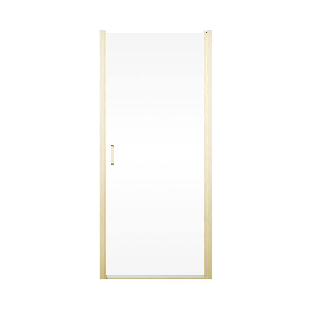 29-30 in. W x 72 in. H Semi-Frameless Pivot Shower Door in Brushed Gold with 1/4 in. (6mm) Clear Glass, Easy to Install price history on PriceWatchPro