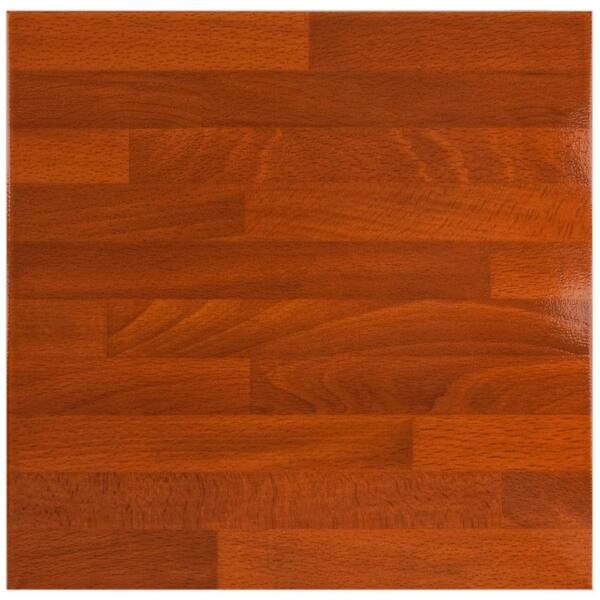 Merola Tile Teka 17-3/4 in. x 17-3/4 in. Caoba Brillo Ceramic Floor and Wall Tile-DISCONTINUED