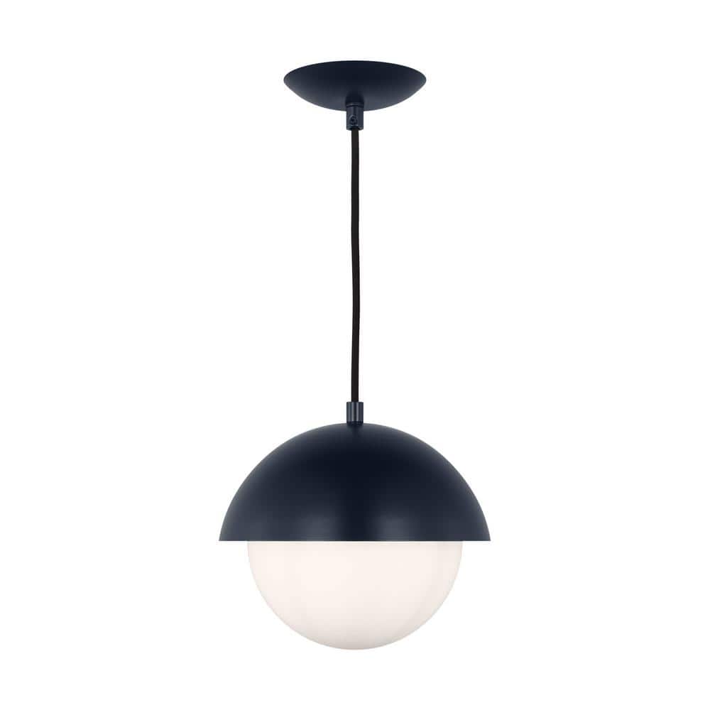 Hyde 1-light Navy Small Statement Pendant Light with Opal Glass Shade price history on PriceWatchPro