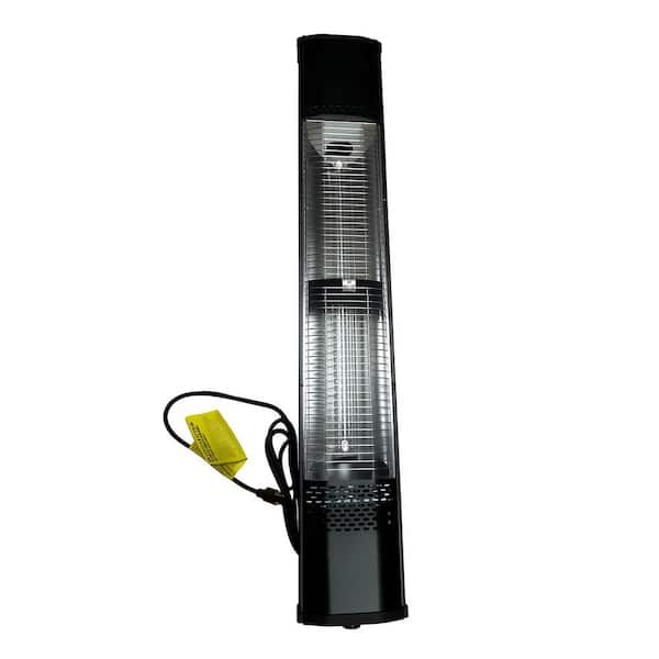 aimcae umbrella electric patio heater 1500-Watt Foldable Electric Black Patio Heater Umbrella with 3 Heating  Panel AM1121C-209