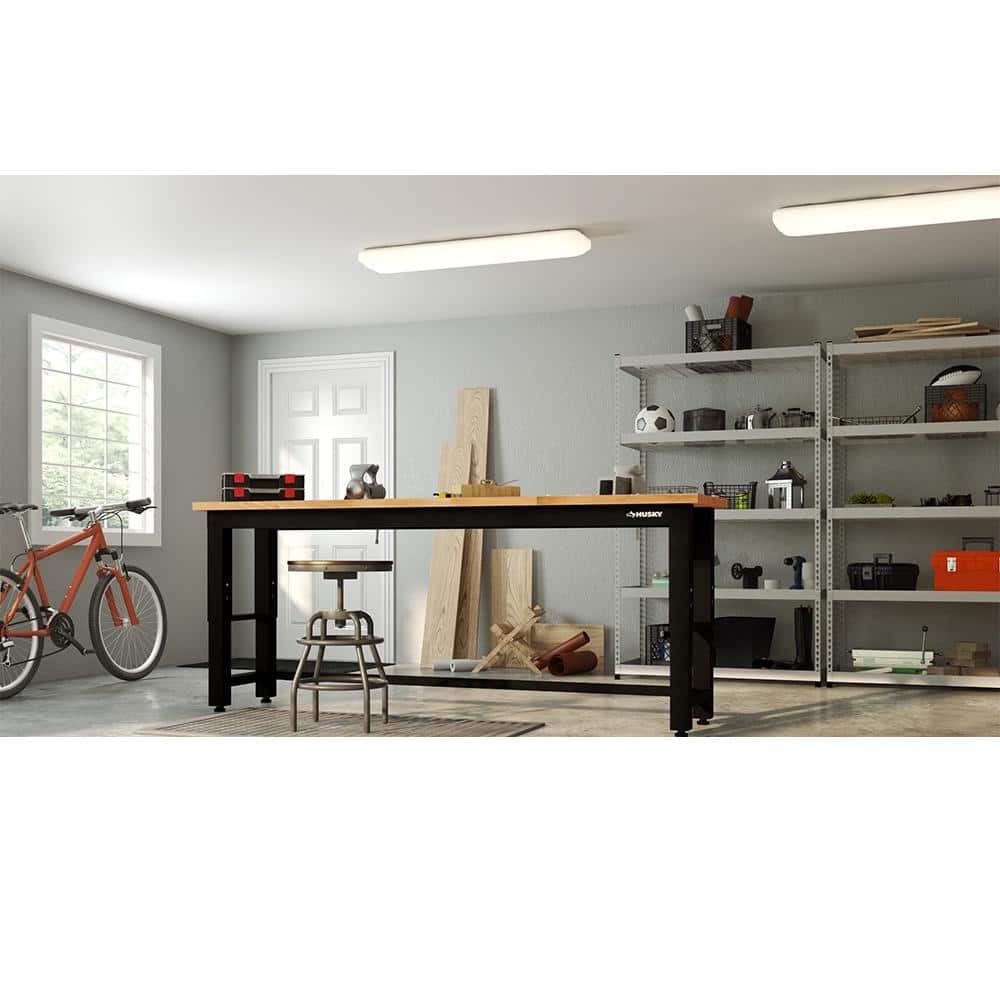 White Rectangular LED Flush Mount Ceiling Light