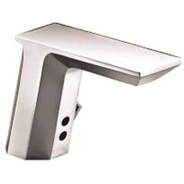 KOHLER Geometric Hybrid Energy Cell-Powered Commercial Touchless Single Hole Bathroom Faucet in Polished Chrome