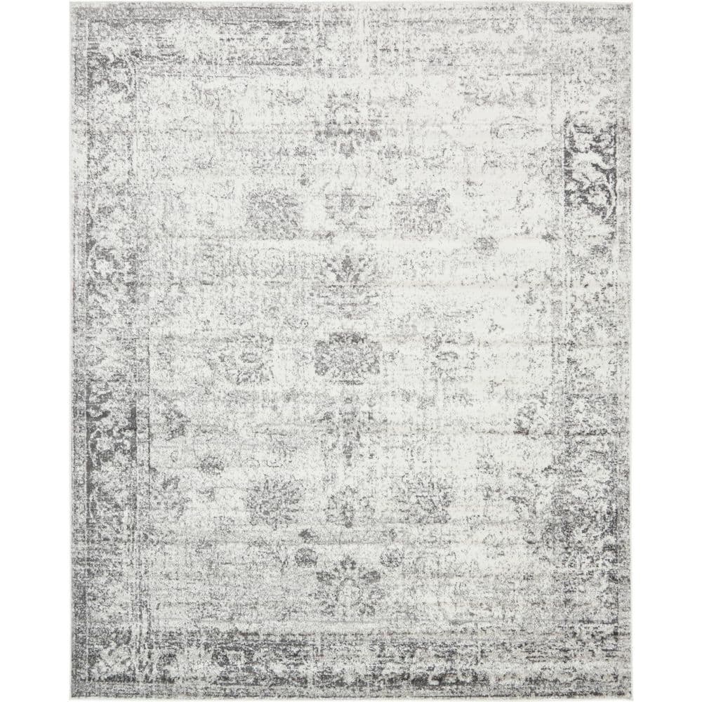 Casino Sofia Chic Gray Rectangular Indoor Rug - 8' x 10'