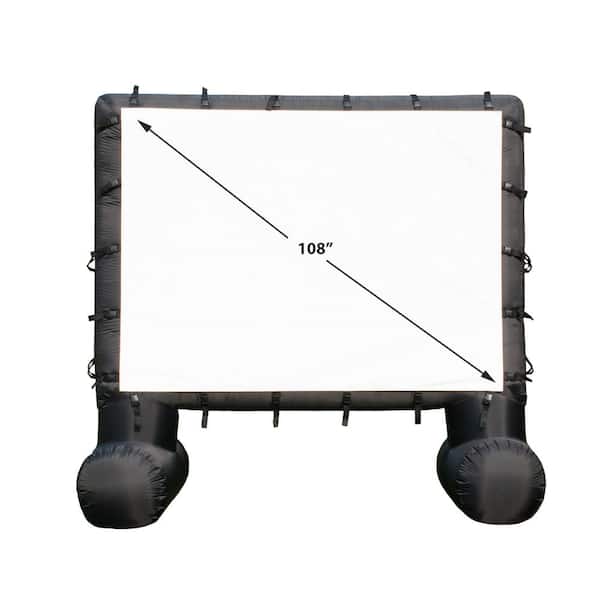 TOTAL HOMEFX - 108 in. 1980 x 1080 Maximum Resolution Screen Outdoor Theatre Kit with 1800 Lumens