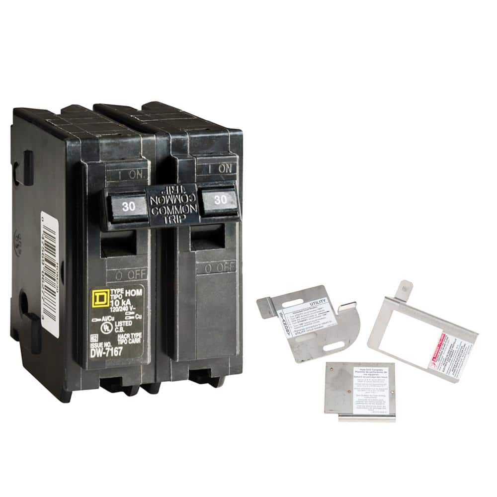 Square D Square D Homeline 30 Amp 2-Pole Circuit Breaker Bundle With ...