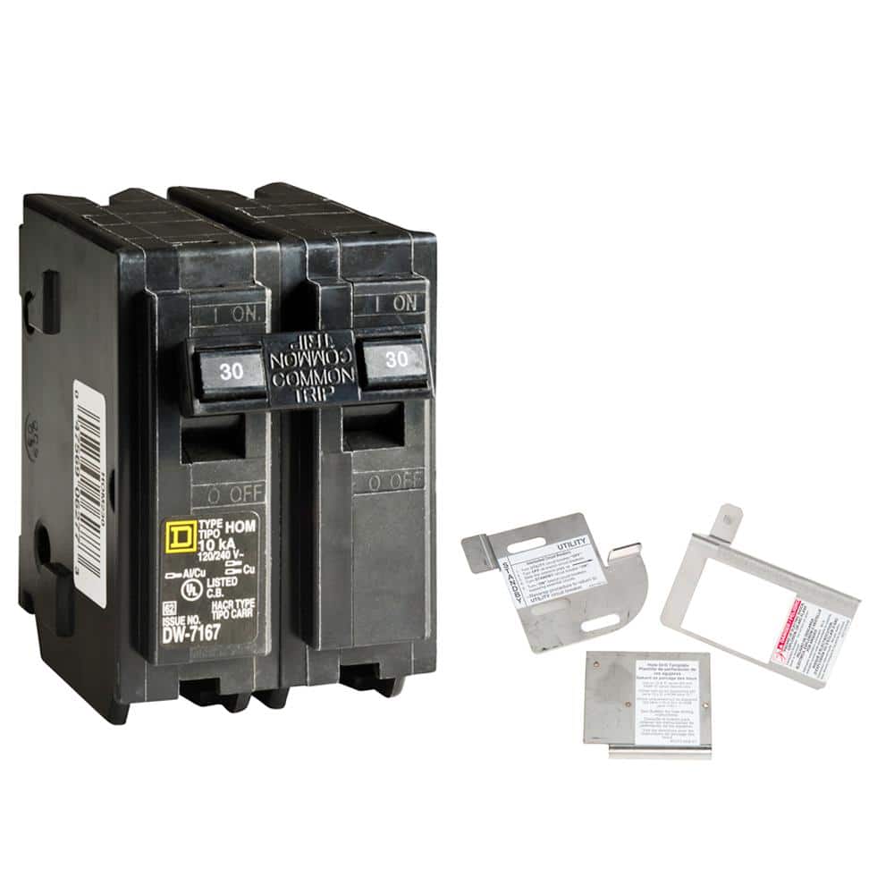 Square D Square D Homeline 30 Amp 2Pole Circuit Breaker Bundle with