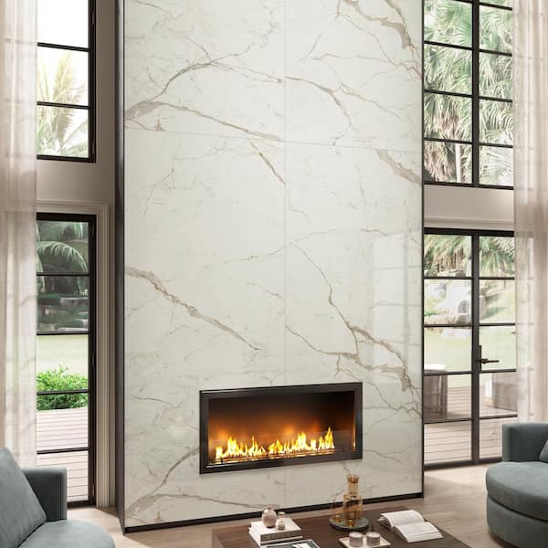 EMP ガステラロエ ペグイニー錦 プラチナホワイト / AL197 ◎ Corso Italia Impero Prestige White Polished 48 in. x 109 in