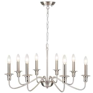 Alsy Lighting hot Brushed Nickel 6 Light Candelabra Chandelier