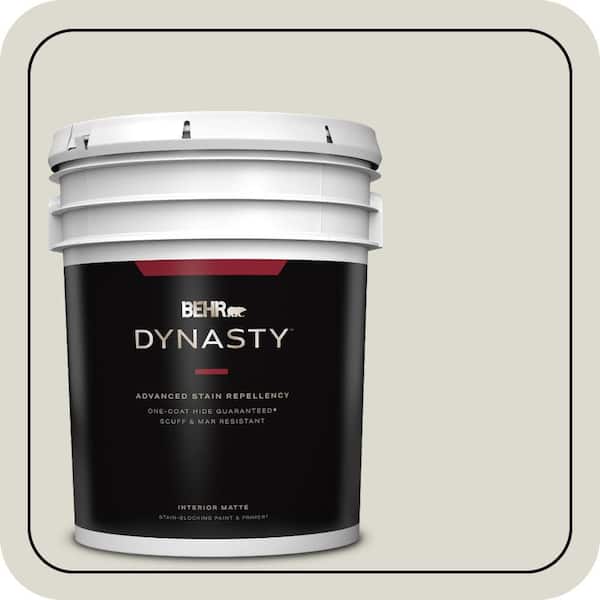 BEHR DYNASTY 5 gal. #790C-2 Silver Drop Matte Interior Stain-Blocking Paint & Primer