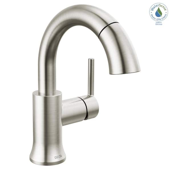 Delta Trinsic Single Handle High Arc Single Hole Bathroom Faucet