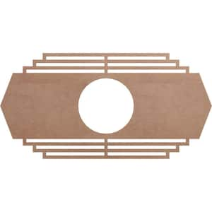 40 in. x 20 in. x 1/4 in. Chrysler Wood Fretwork Pierced Ceiling Medallion, Wood (Paint Grade)