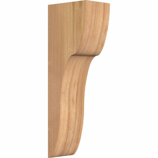 Ekena Millwork 5-1/2 in. x 8 in. x 24 in. Western Red Cedar Carmel Smooth Corbel