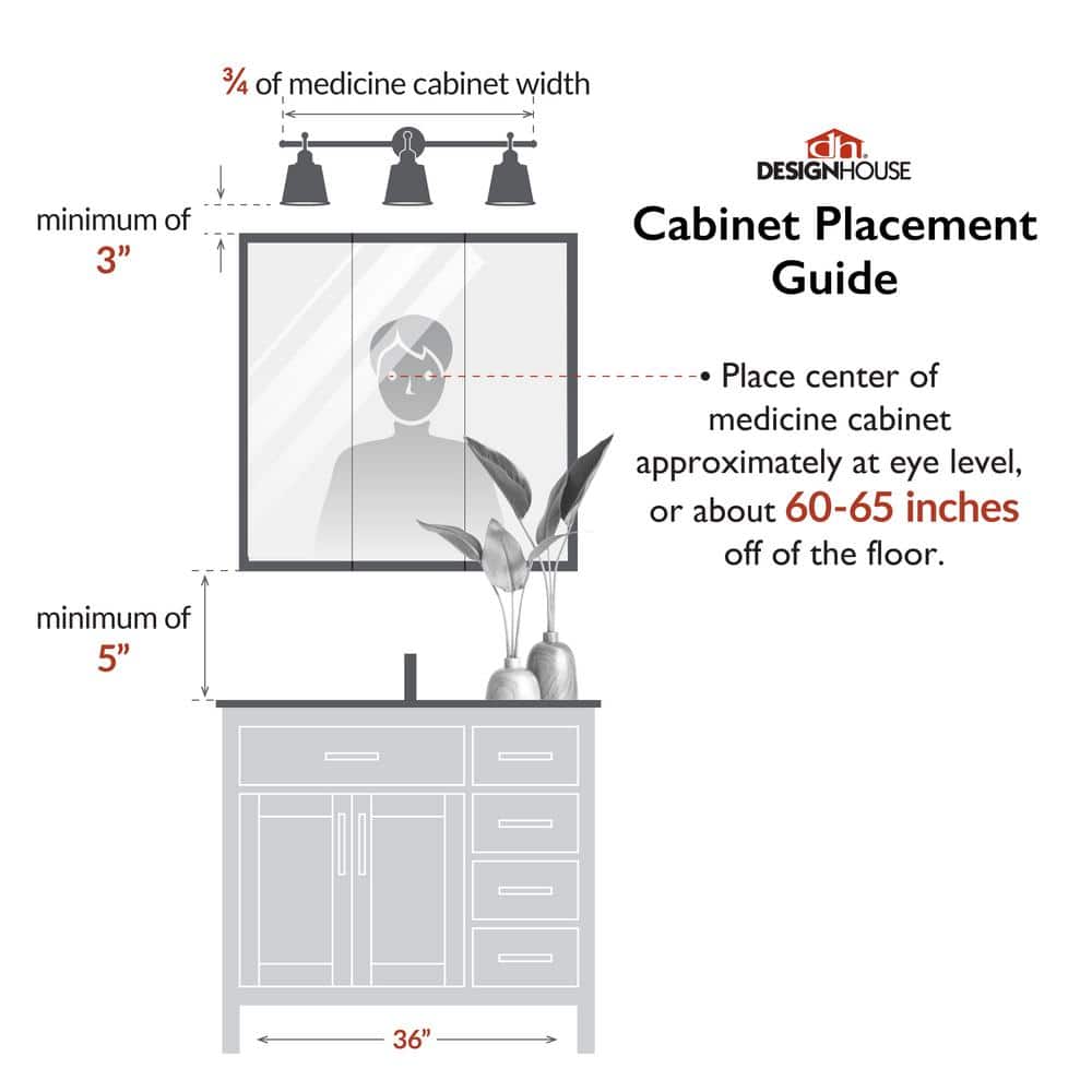 Espresso Wood Framed Wall Mounted Medicine Cabinet with Mirror