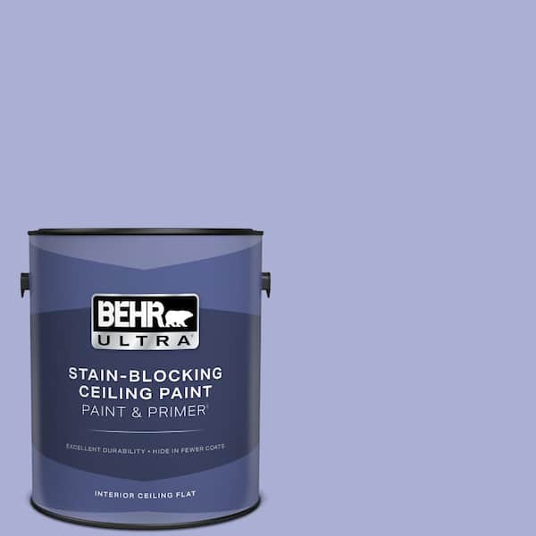 1 gal. #MQ4-30 Lavender Wash Ceiling Flat Interior Paint with Primer