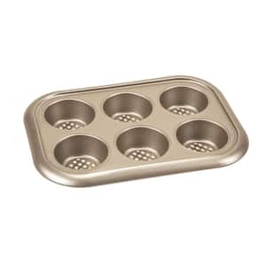 Aurelia Non-Stick 6-Cup Carbon Steel Muffin Pan in Gold