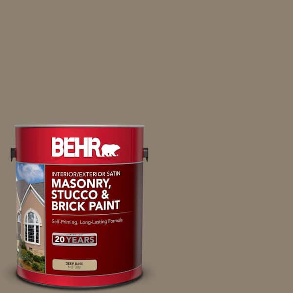 1 gal. #720D-5 Mocha Accent Satin Interior/Exterior Masonry, Stucco and Brick Paint