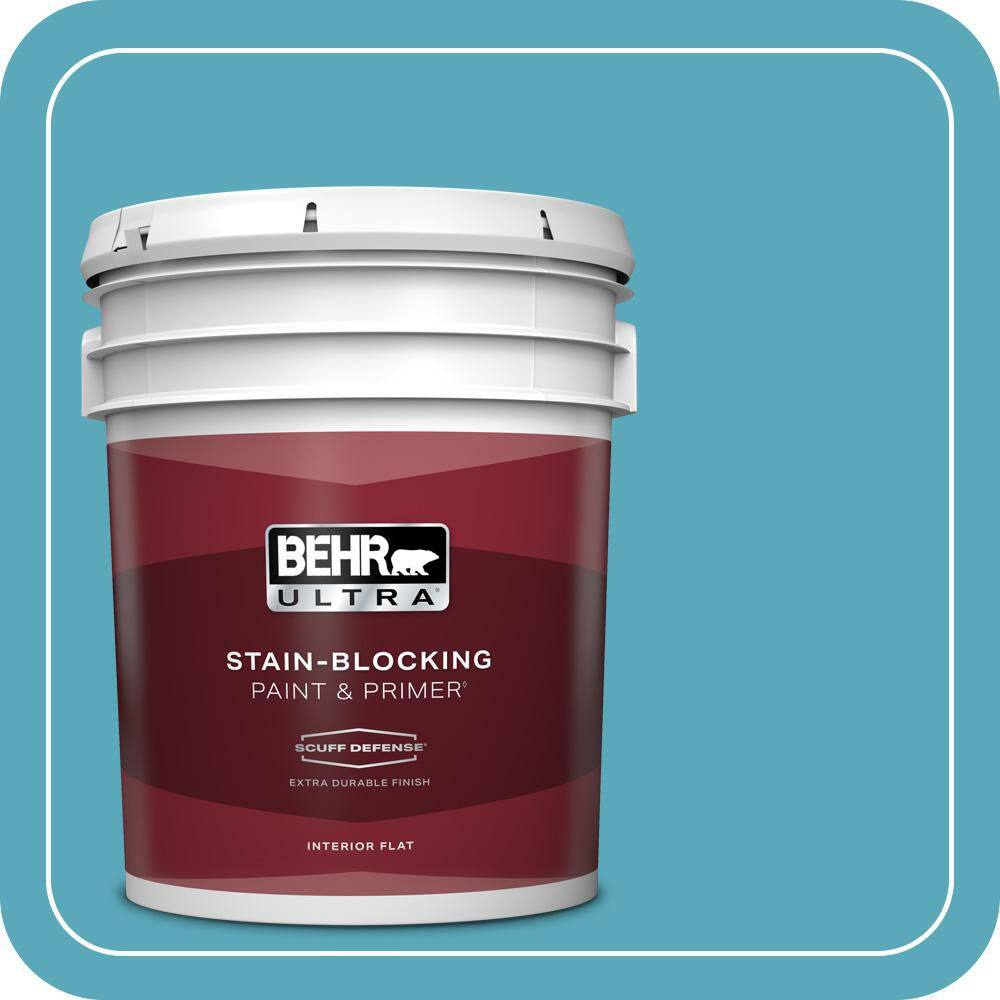 5 gal. #T15-11 Sonic Blue Extra Durable Flat Interior Paint & Primer price history on PriceWatchPro