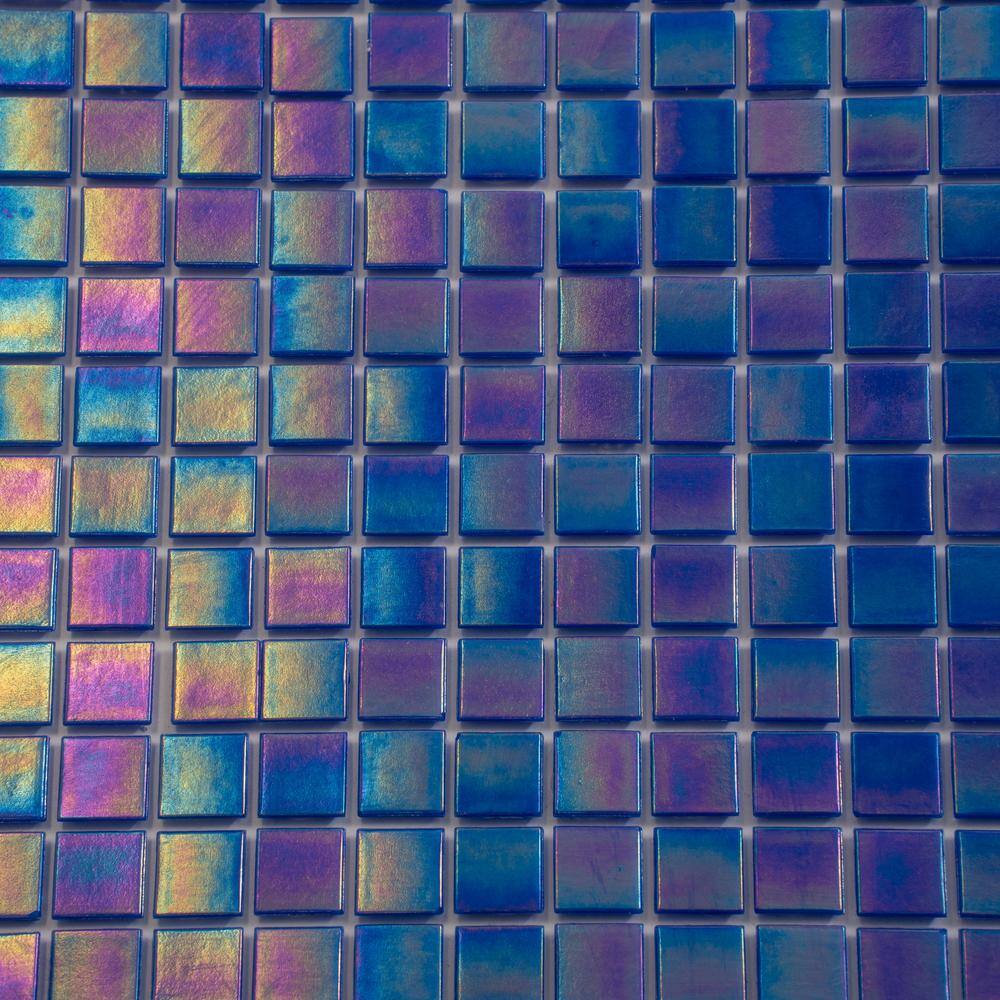 Royal Blue 12" x 12" Glossy Glass Mosaic Tile