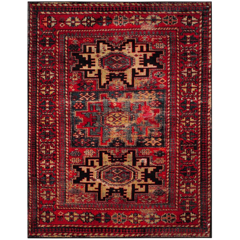 Reviews for SAFAVIEH Vintage Hamadan 9 ft. x 12 ft. Red/Multi Oriental ...