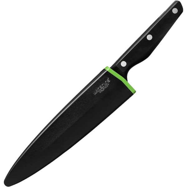Adrinfly Staysharp 8 in. Triple Rivet Carbon Steel Full Tang Carving Knife Slim Design Scabbard, Ergonomic Handle