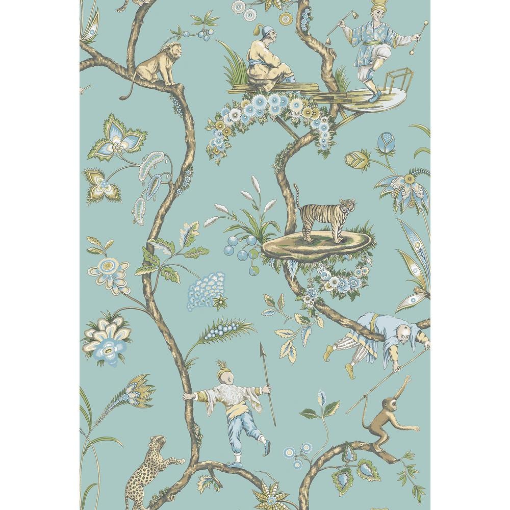 Scalamandre Blue Robin Egg Chinoise Exotique Self Adhesive Wallpaper  SCS3846 - The Home Depot