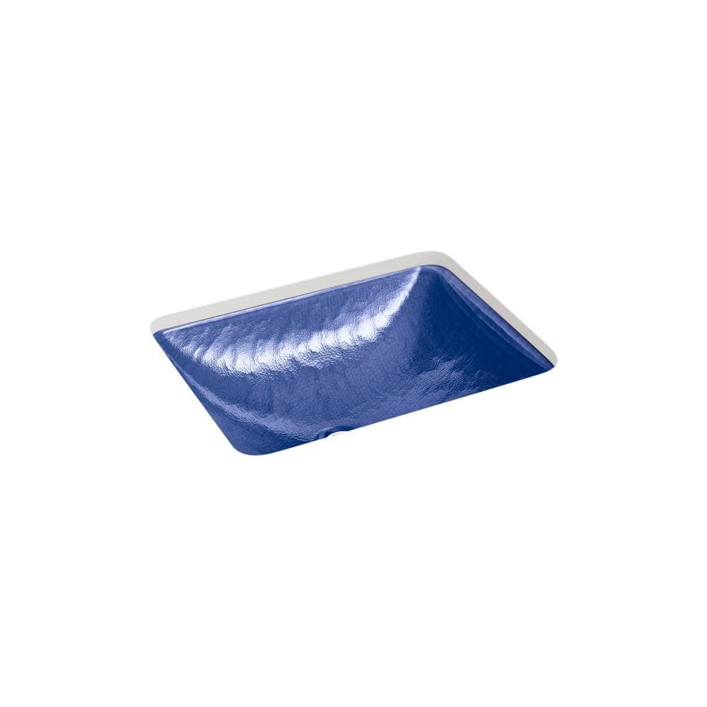 Yepsen Opaque Sapphire Glass Undermount Bathroom Sink